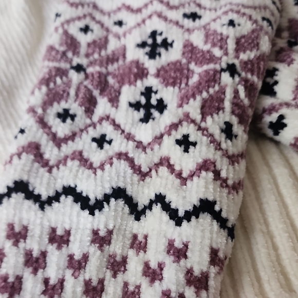 Christian Siriano White and Purple Women's High Neck Sweater - Picture 3 of 4